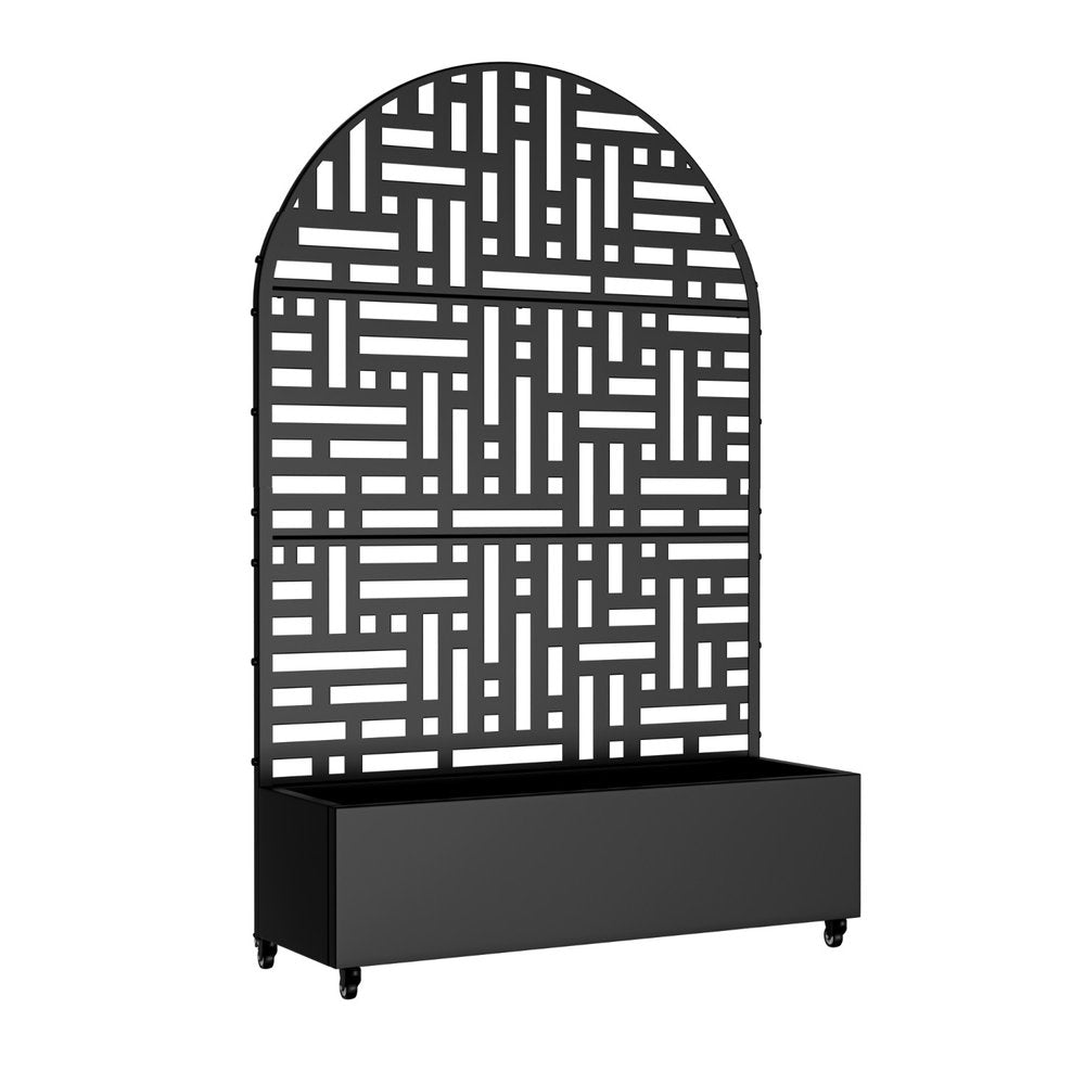 71" X 47" Black Galvanized Metal Rectangular Planter Box — view 3