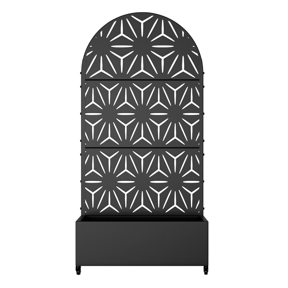 71" X 35" Black Galvanized Metal Rectangular Planter Box — view 3