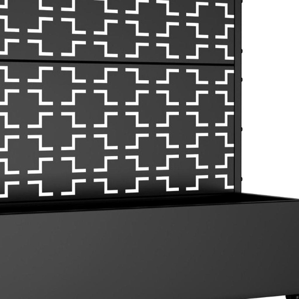 47" X 47" Black Galvanized Metal Rectangular Planter Box — view 4
