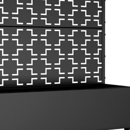 47" X 47" Black Galvanized Metal Rectangular Planter Box HomeRoots