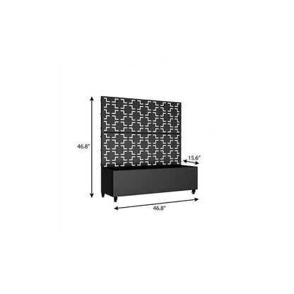 47" X 47" Black Galvanized Metal Rectangular Planter Box HomeRoots