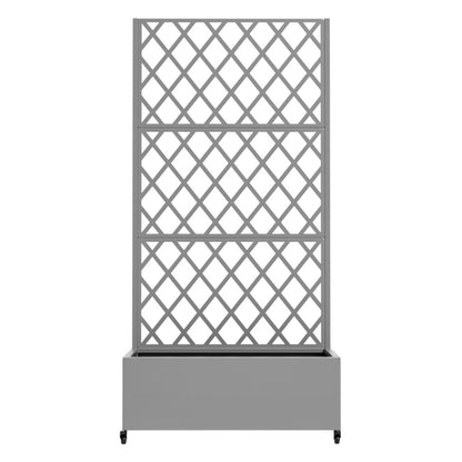 71" X 35" Gray Galvanized Metal Rectangular Planter Box HomeRoots