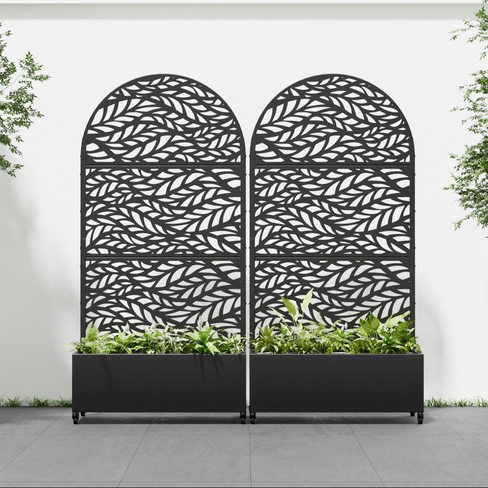 71" X 35" Black Galvanized Metal Rectangular Planter Box — view 5