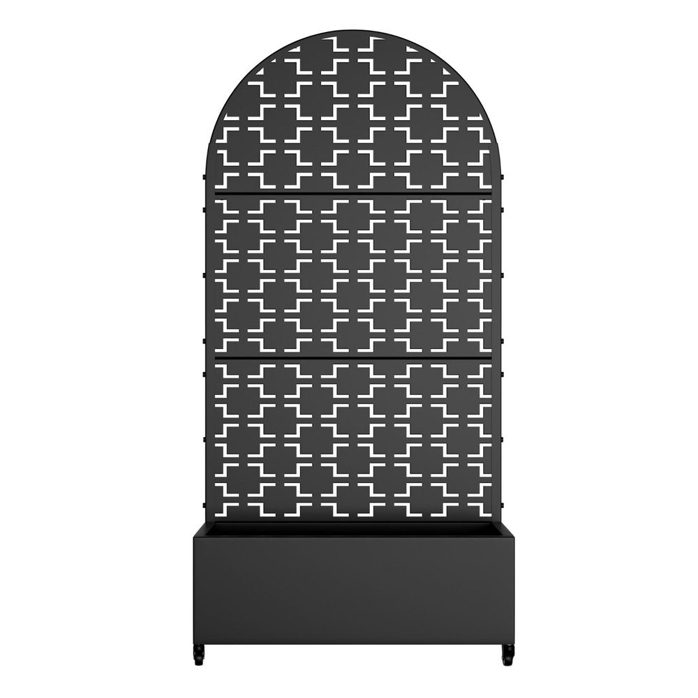 71" X 35" Black Galvanized Metal Rectangular Planter Box — view 3
