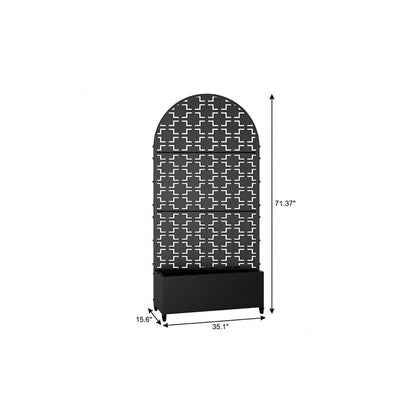71" X 35" Black Galvanized Metal Rectangular Planter Box HomeRoots