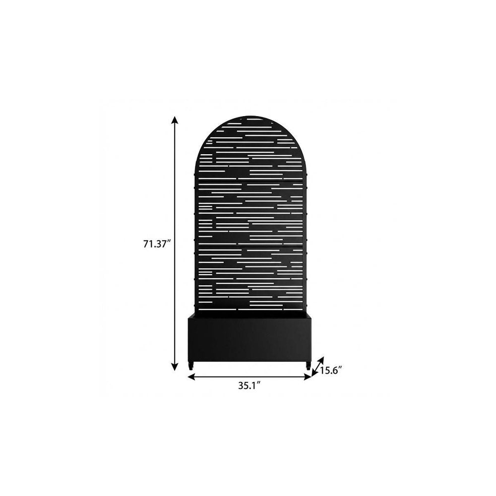 71" X 35" Black Galvanized Metal Rectangular Planter Box — view 8