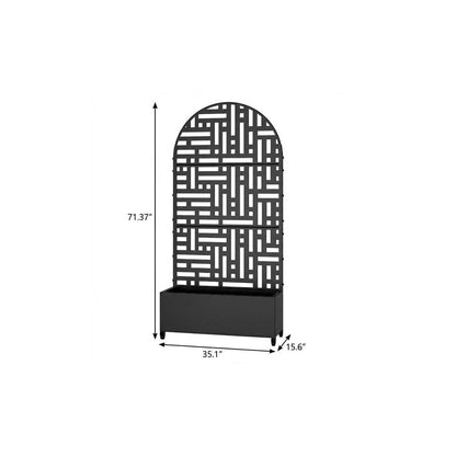 71" X 35" Black Galvanized Metal Rectangular Planter Box HomeRoots