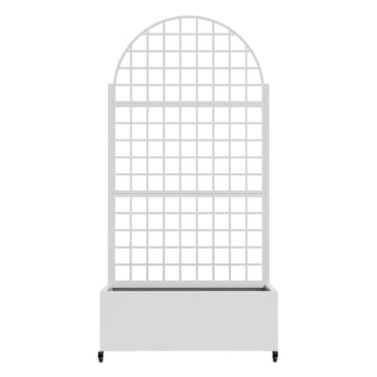 71" X 35" White Galvanized Metal Rectangular Planter Box HomeRoots