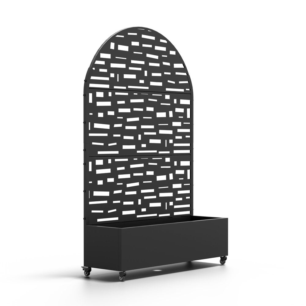 71" X 47" Black Galvanized Metal Rectangular Planter Box HomeRoots