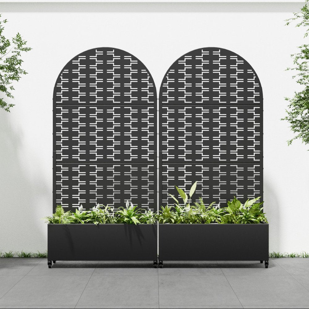 71" X 35" Black Galvanized Metal Rectangular Planter Box HomeRoots