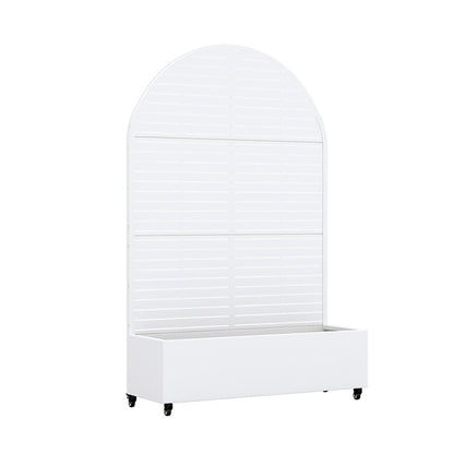 71" X 47" White Galvanized Metal Rectangular Planter Box HomeRoots