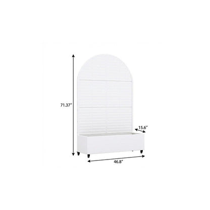 71" X 47" White Galvanized Metal Rectangular Planter Box HomeRoots