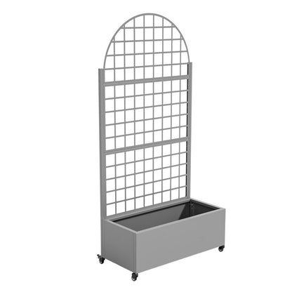 71" X 35" Gray Galvanized Metal Rectangular Planter Box HomeRoots