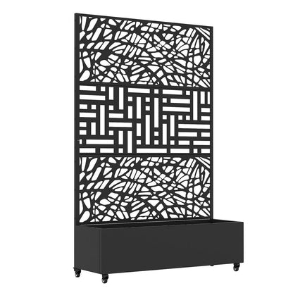 71" X 47" Black Galvanized Metal Rectangular Planter Box HomeRoots
