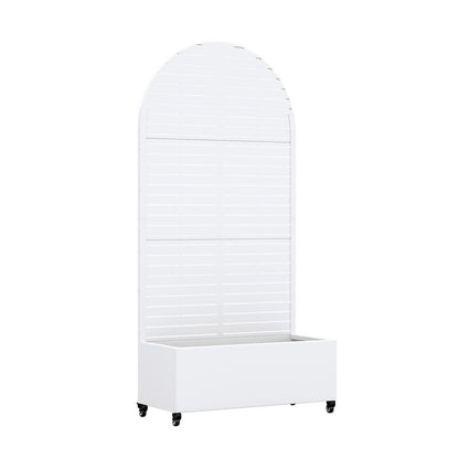 71" X 35" White Galvanized Metal Rectangular Planter Box HomeRoots