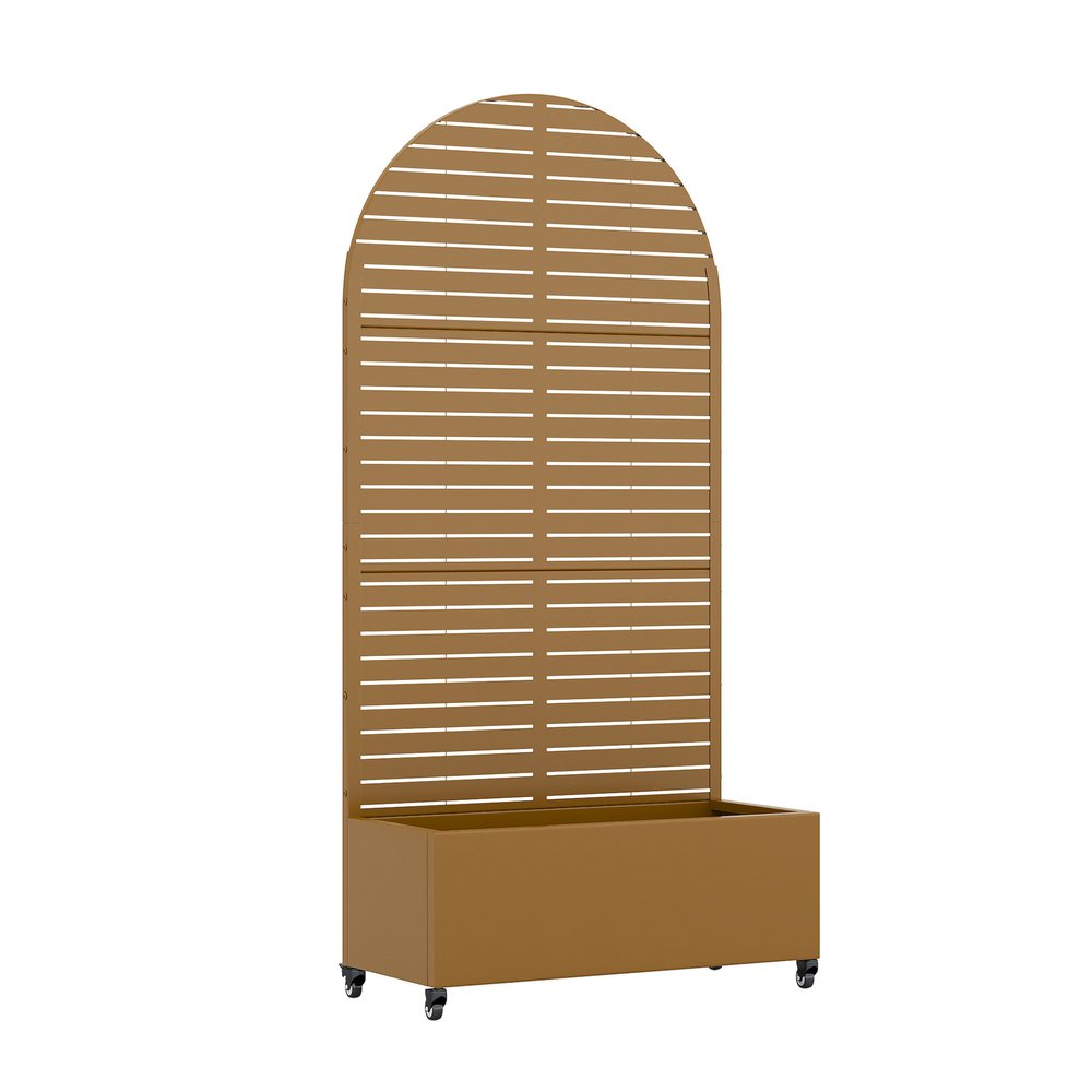 71" X 35" Brown Galvanized Metal Rectangular Planter Box — view 2