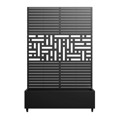 71" X 47" Black Galvanized Metal Rectangular Planter Box HomeRoots