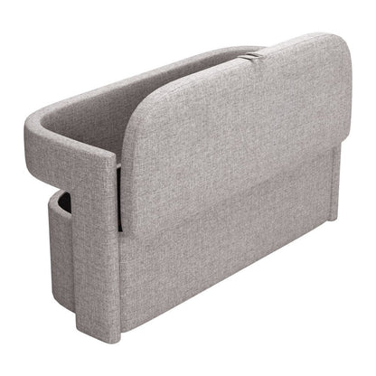 55" Gray Fabric Upholstered Storage Bench With Flip Top HomeRoots
