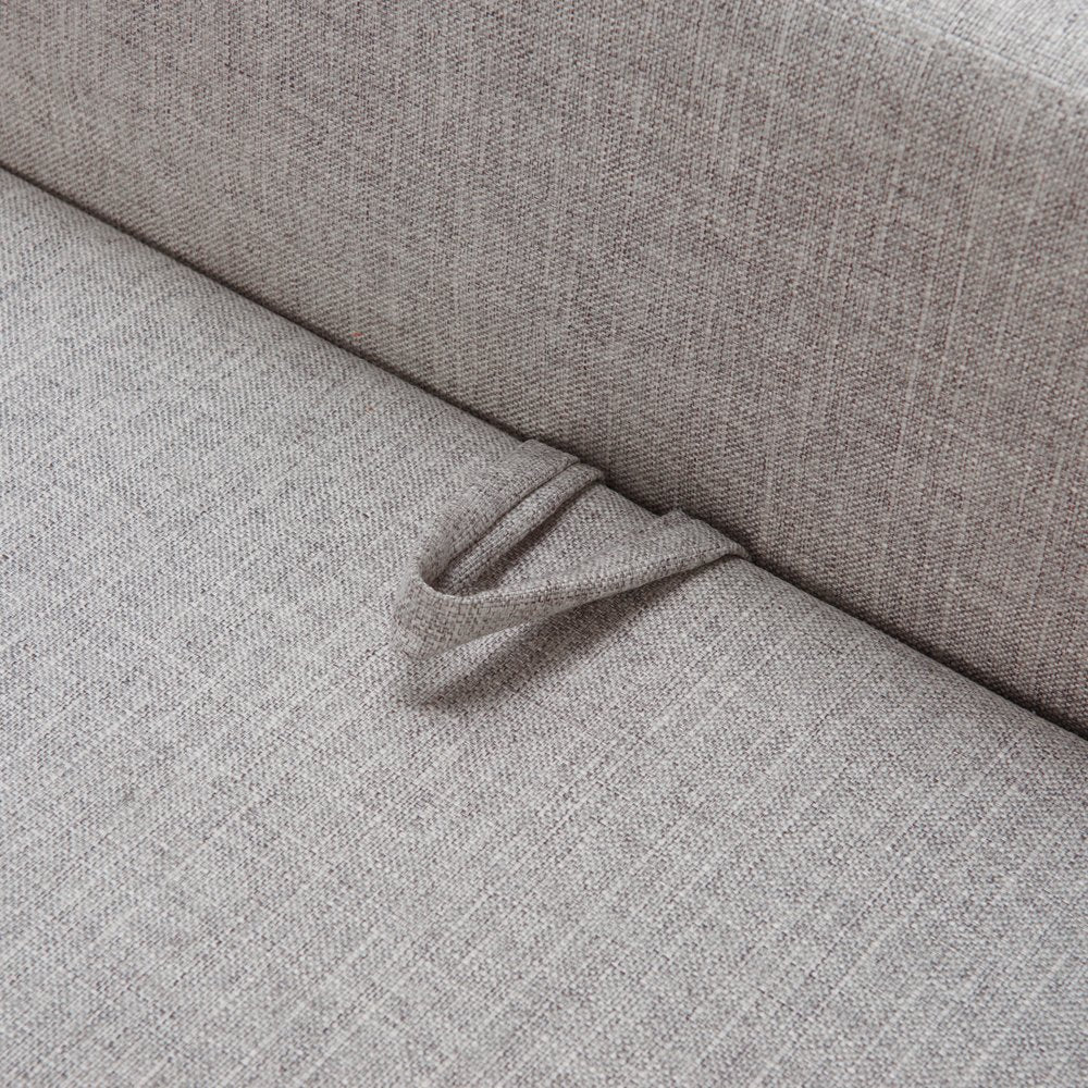 55" Gray Fabric Upholstered Storage Bench With Flip Top HomeRoots