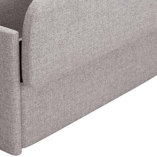 55" Gray Fabric Upholstered Storage Bench With Flip Top