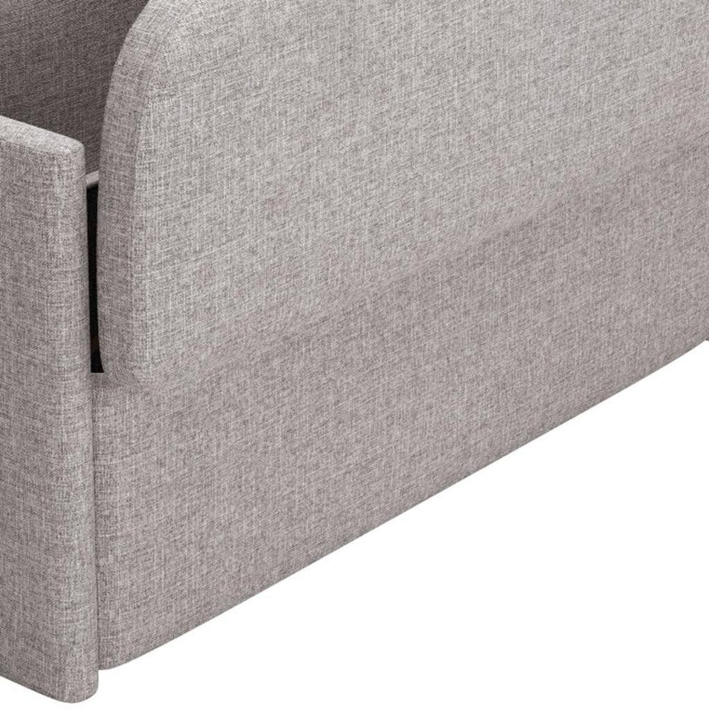 55" Gray Fabric Upholstered Storage Bench With Flip Top — view 7