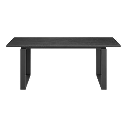 79" Black Wood Sled Base Dining Table HomeRoots