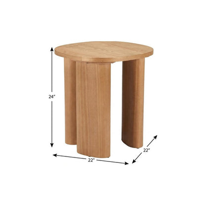 24" Natural Wood Oval End Table HomeRoots