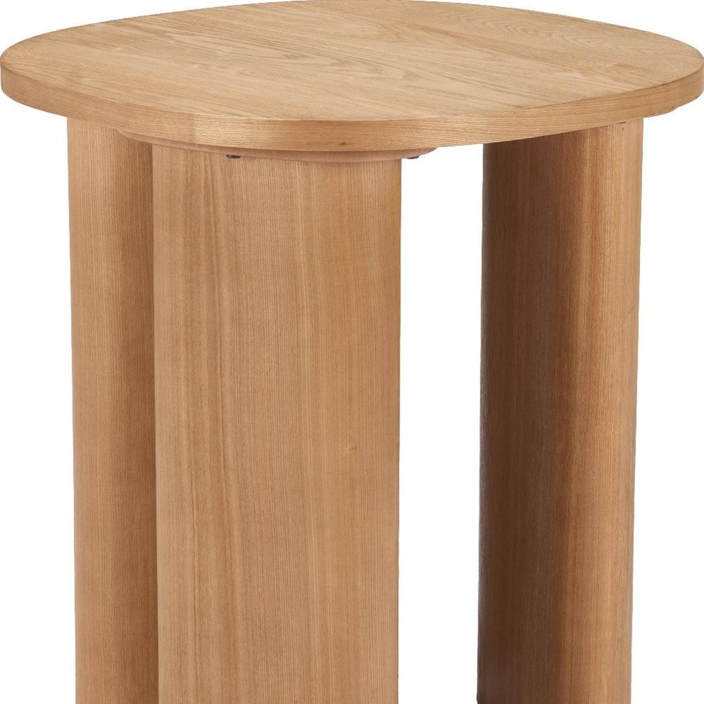 24" Natural Wood Oval End Table HomeRoots