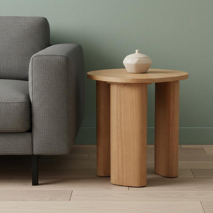 24" Natural Wood Oval End Table HomeRoots