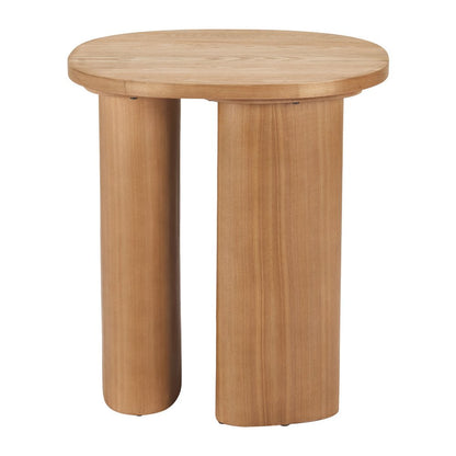 24" Natural Wood Oval End Table