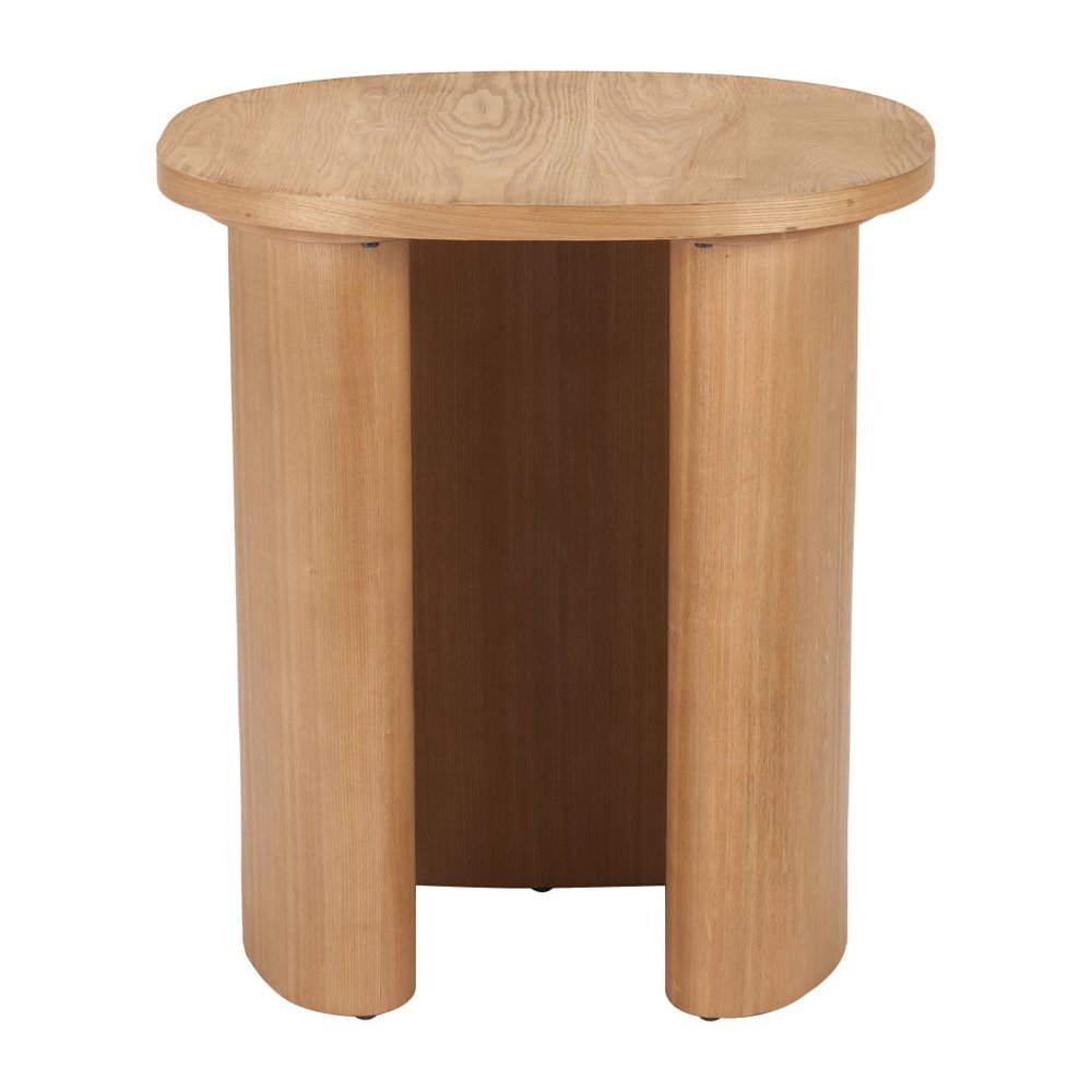 24" Natural Wood Oval End Table HomeRoots