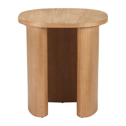 24" Natural Wood Oval End Table HomeRoots
