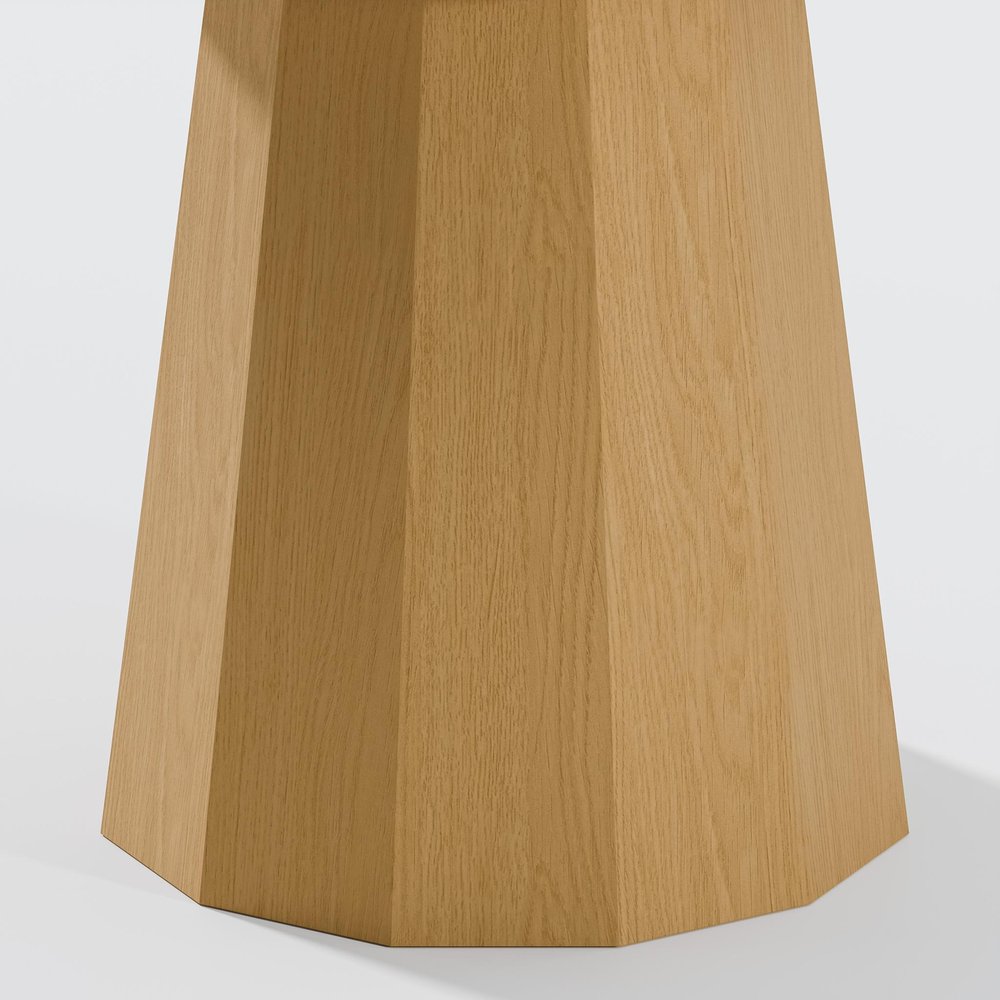 46" Oak Wood Pedestal Base Round Top Dining Table HomeRoots