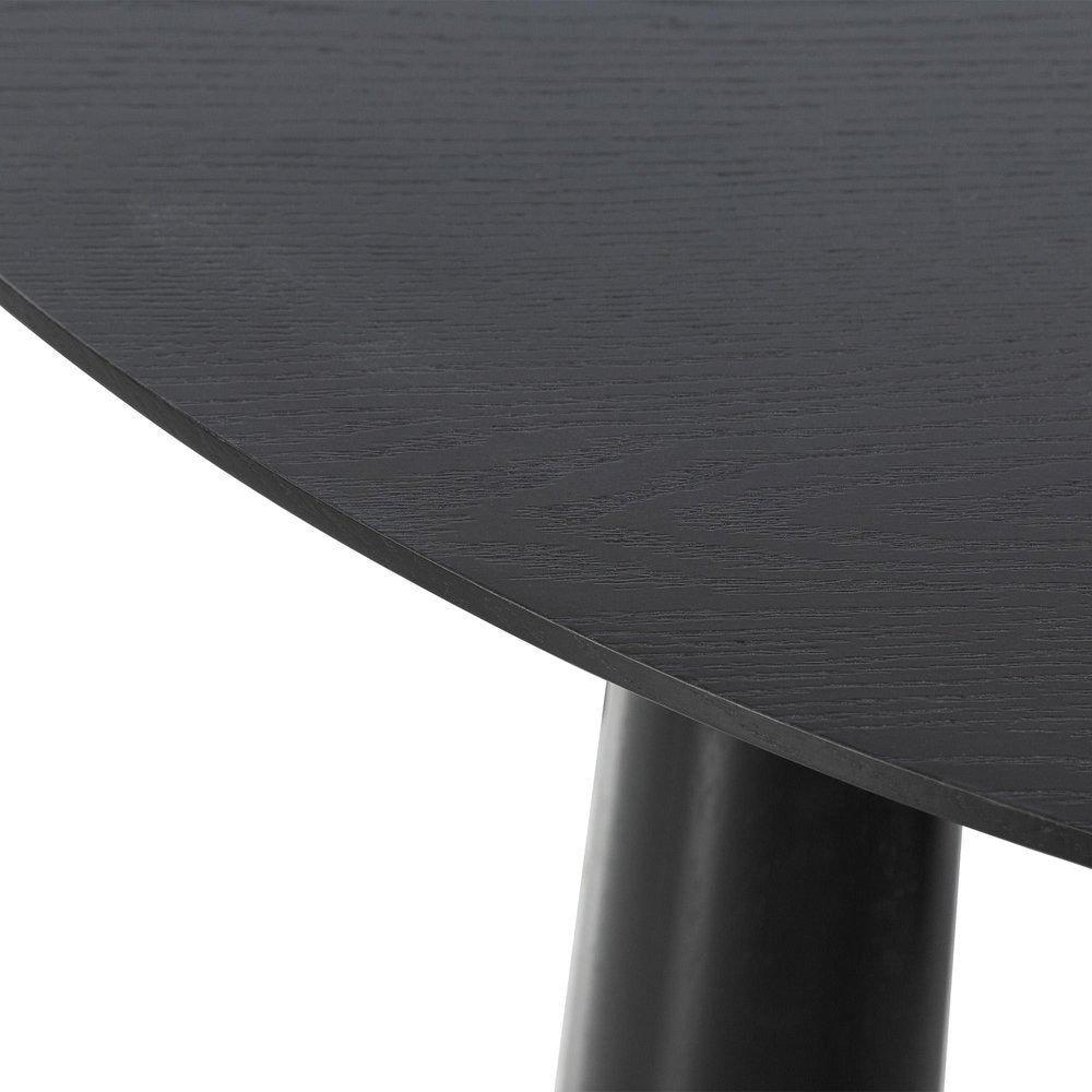 79" Black Solid Wood Oval Dining Table HomeRoots