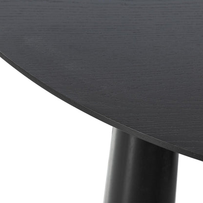 79" Black Solid Wood Oval Dining Table HomeRoots