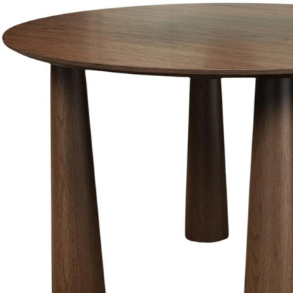 52" Walnut Solid Wood Round Top Dining Table