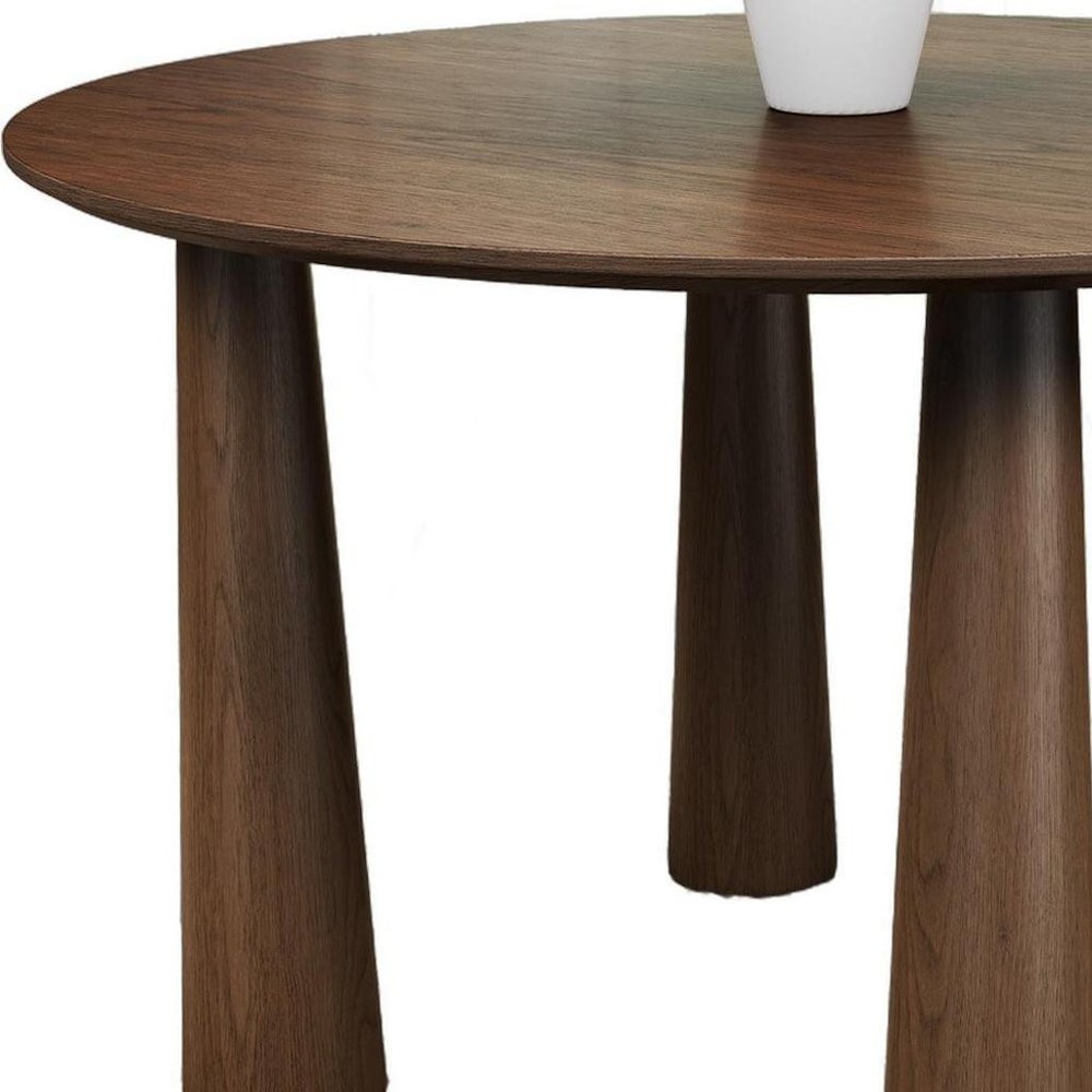 52" Walnut Solid Wood Round Top Dining Table — view 2