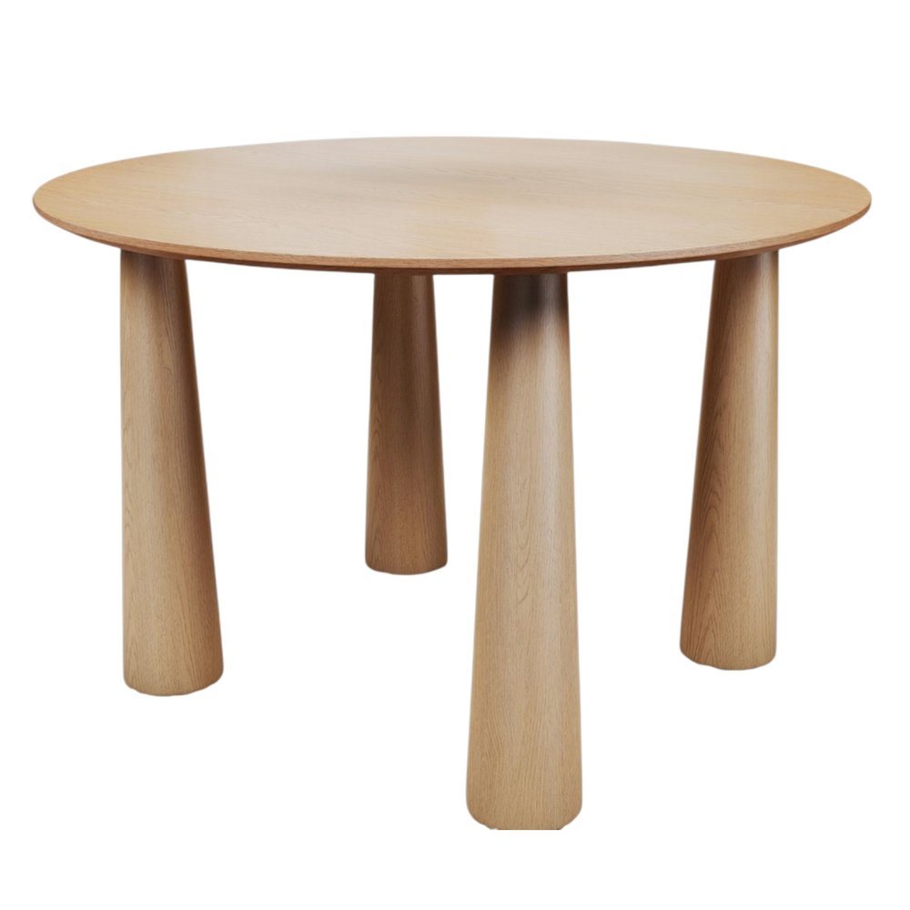 59" Natural Wood Round Top Dining Table — view 2