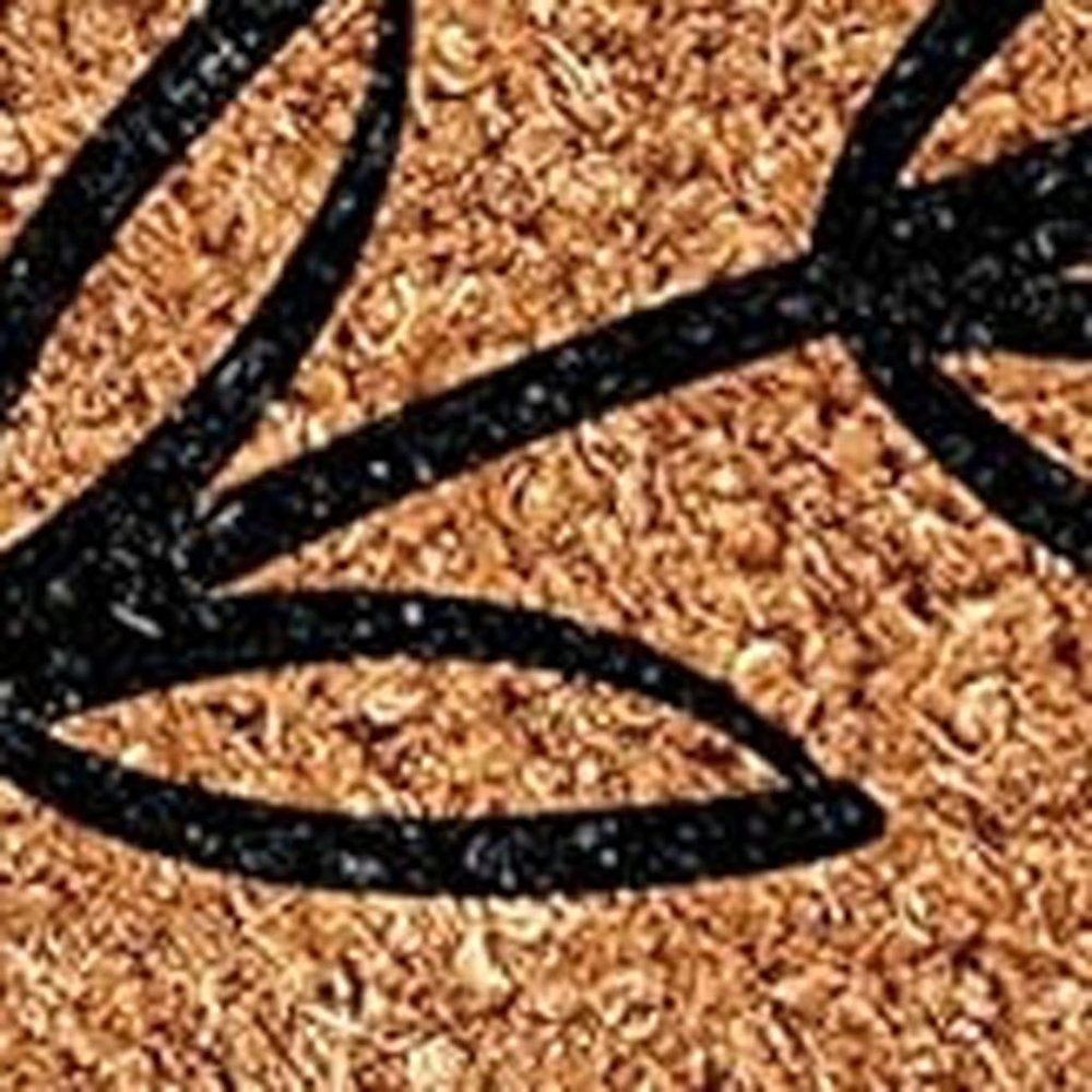 17" X 29" Brown And Black Hello Spring Outdoor Coir Door Mat HomeRoots