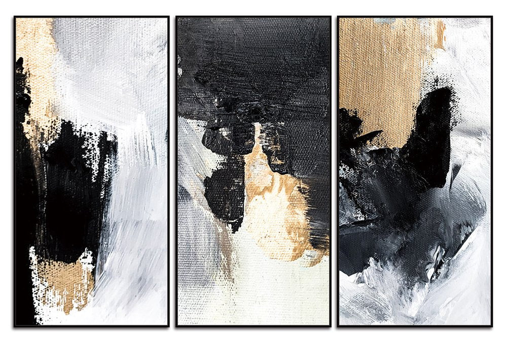Set Of Three Inez Black Framed Wall Art