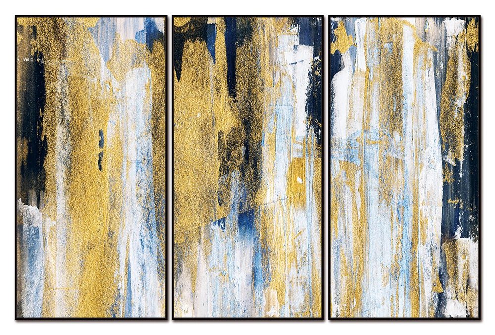 Set Of Three Oro Black Framed Bold Art Wall Art — view 1