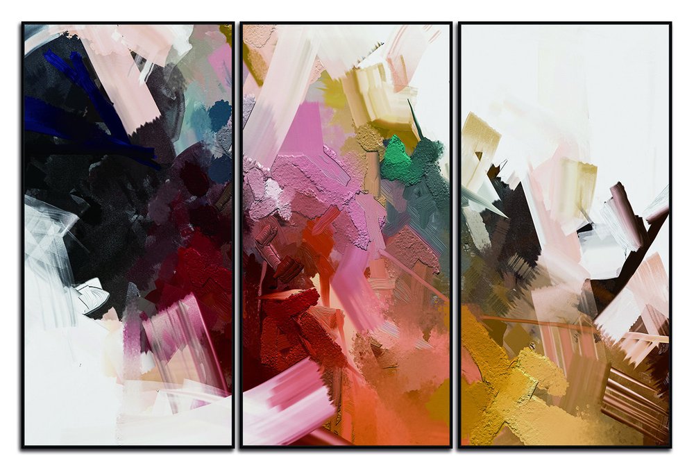 Set Of Three Luz Black Framed Wall Art — view 2