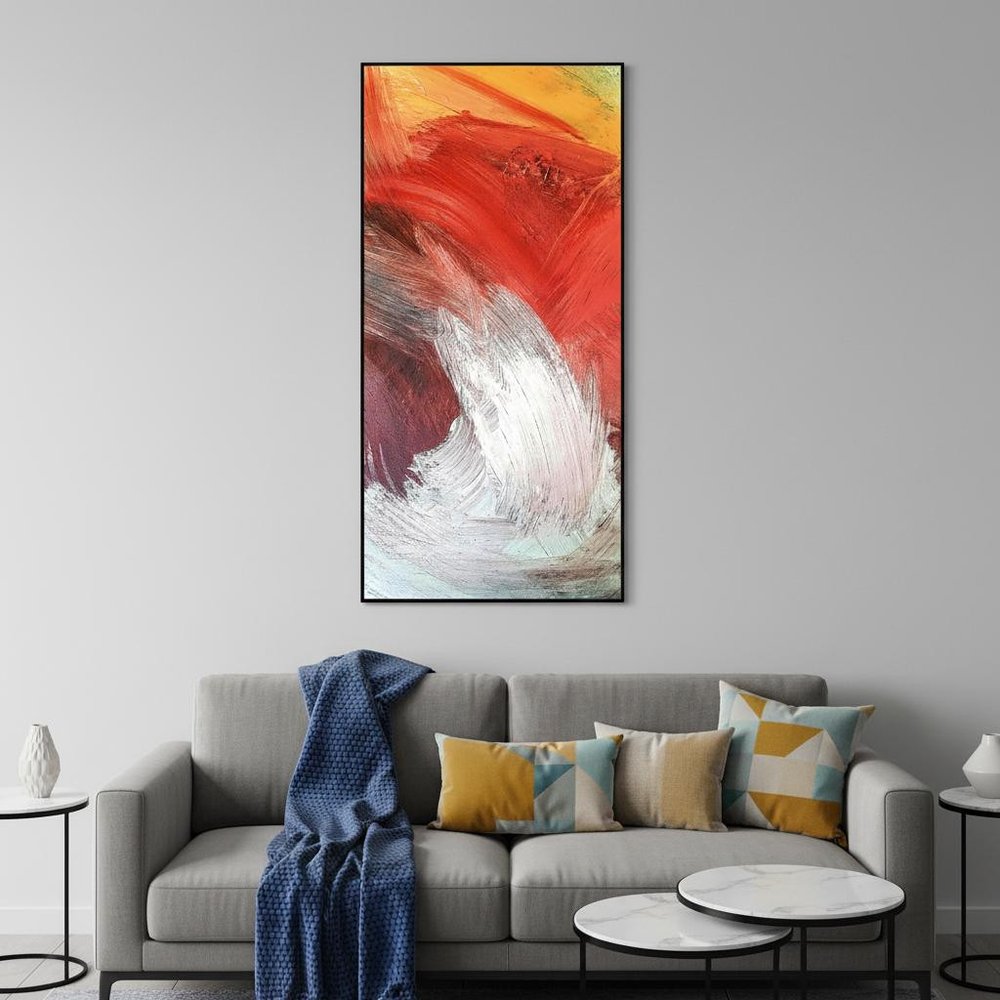 Flame Black Framed Wall Art — view 5