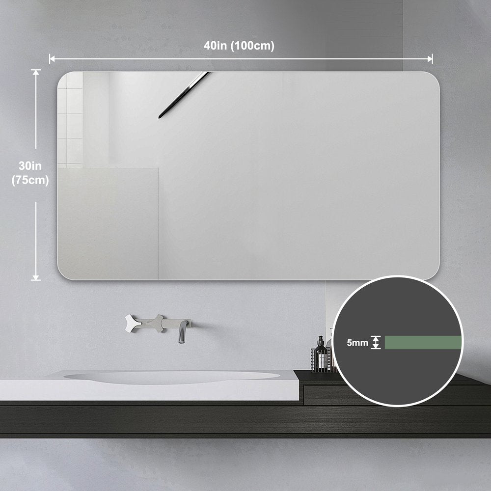 30" Frameless Bathroom Vanity Mirror — view 7