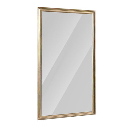 71" Golden Brown Wood Wall Mounted And Leaning Framed Full Length Mirror