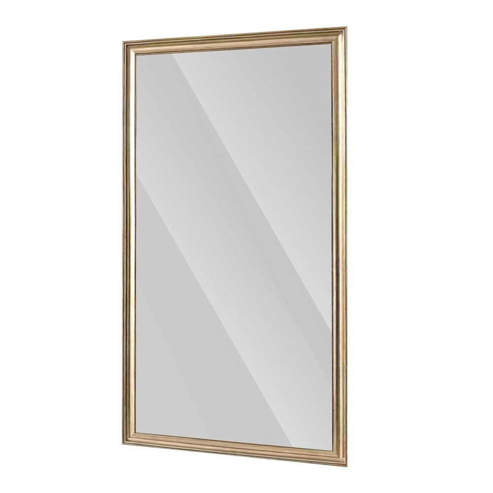 71" Golden Brown Wood Wall Mounted And Leaning Framed Full Length Mirror — view 4