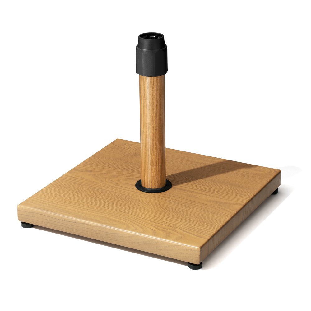 Brown Market Umbrella Steel In Ground Adjustable Umbrella Base — view 1