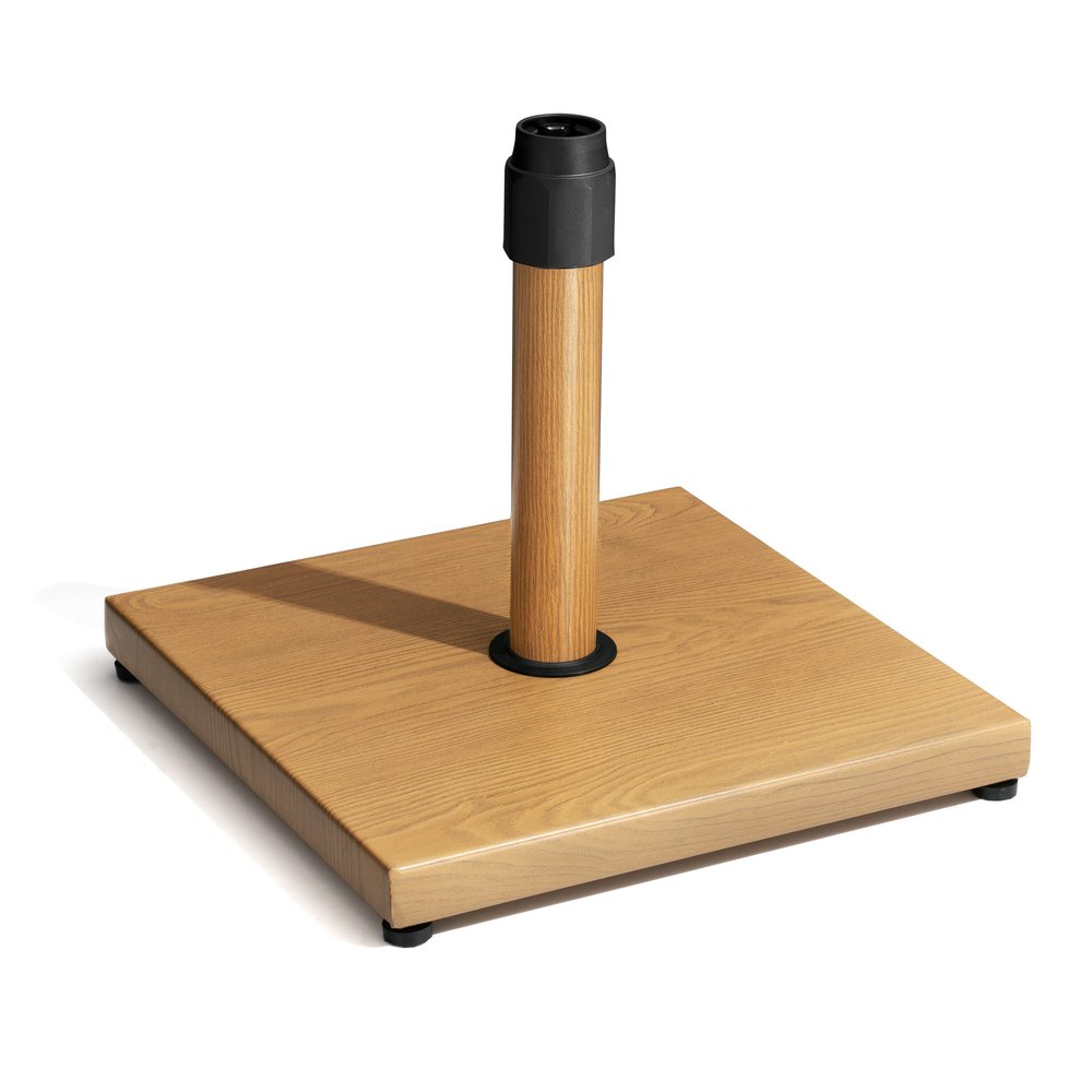 Brown Market Umbrella Steel In Ground Adjustable Umbrella Base — view 3
