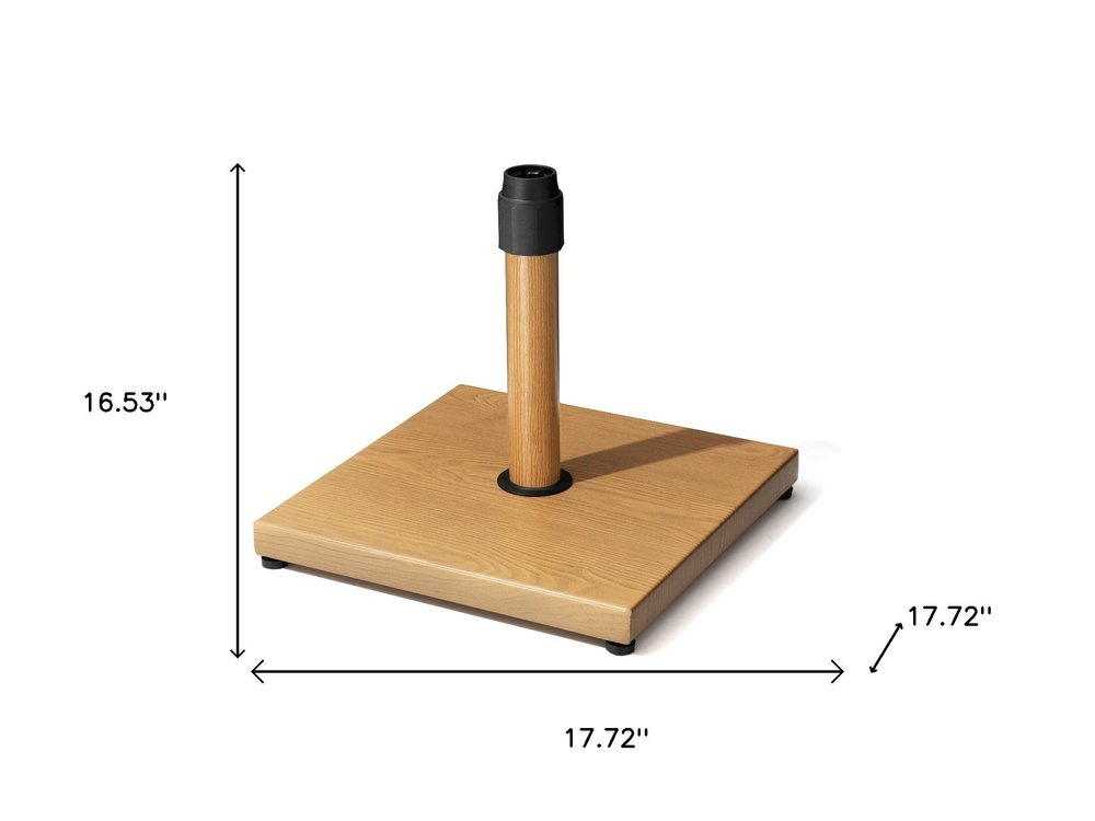 Brown Market Umbrella Steel In Ground Adjustable Umbrella Base — view 4