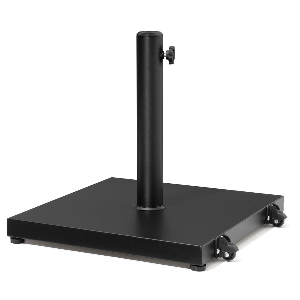 Black Market Umbrella Steel In Ground Adjustable Umbrella Base With Wheels — view 1